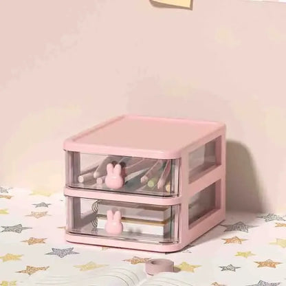 2-5 Tier Clear Desktop Drawer Organizer for Desk & Vanity