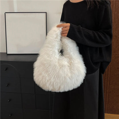 Luxury Soft Plush Bucket Bag