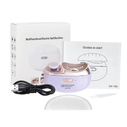 Automatic Electric Nail Clipper with Integrated LED Light & Polisher