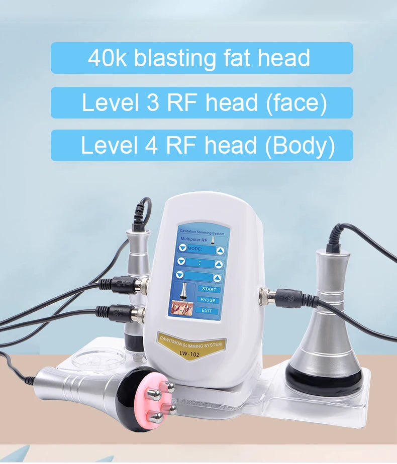 40K Ultrasonic Cavitation RF Body Shaping & Facial Skin Tightening Slimming Machine - 12