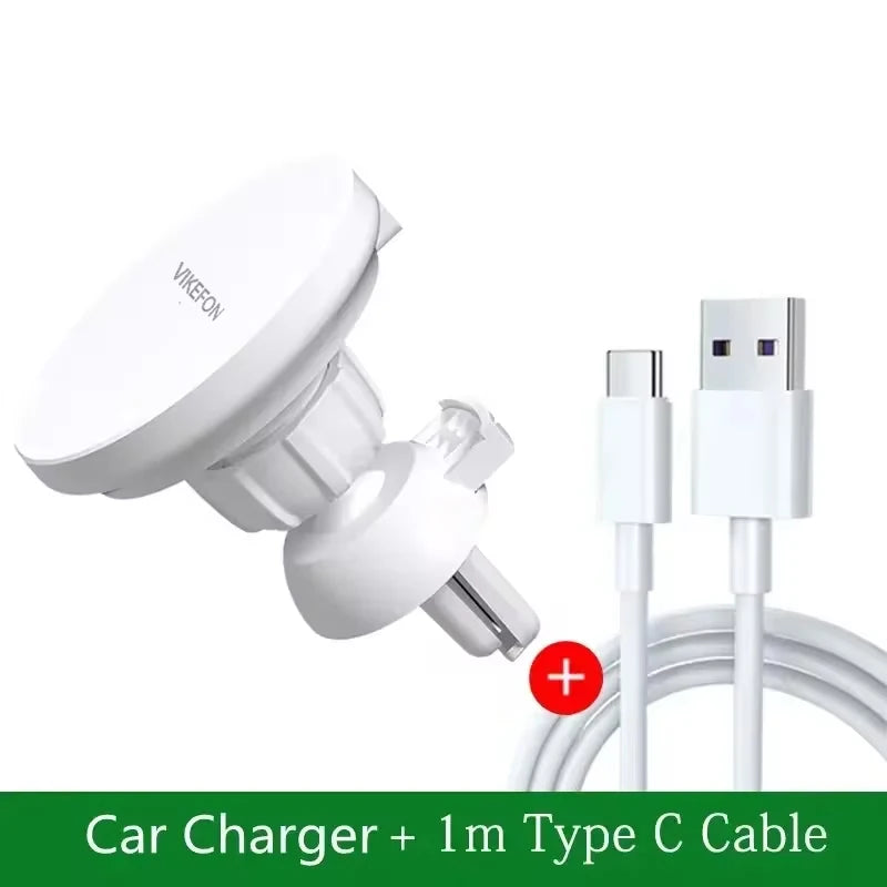 30W Magnetic Fast Wireless Car Charger Holder for iPhone 12-16 Series - 27