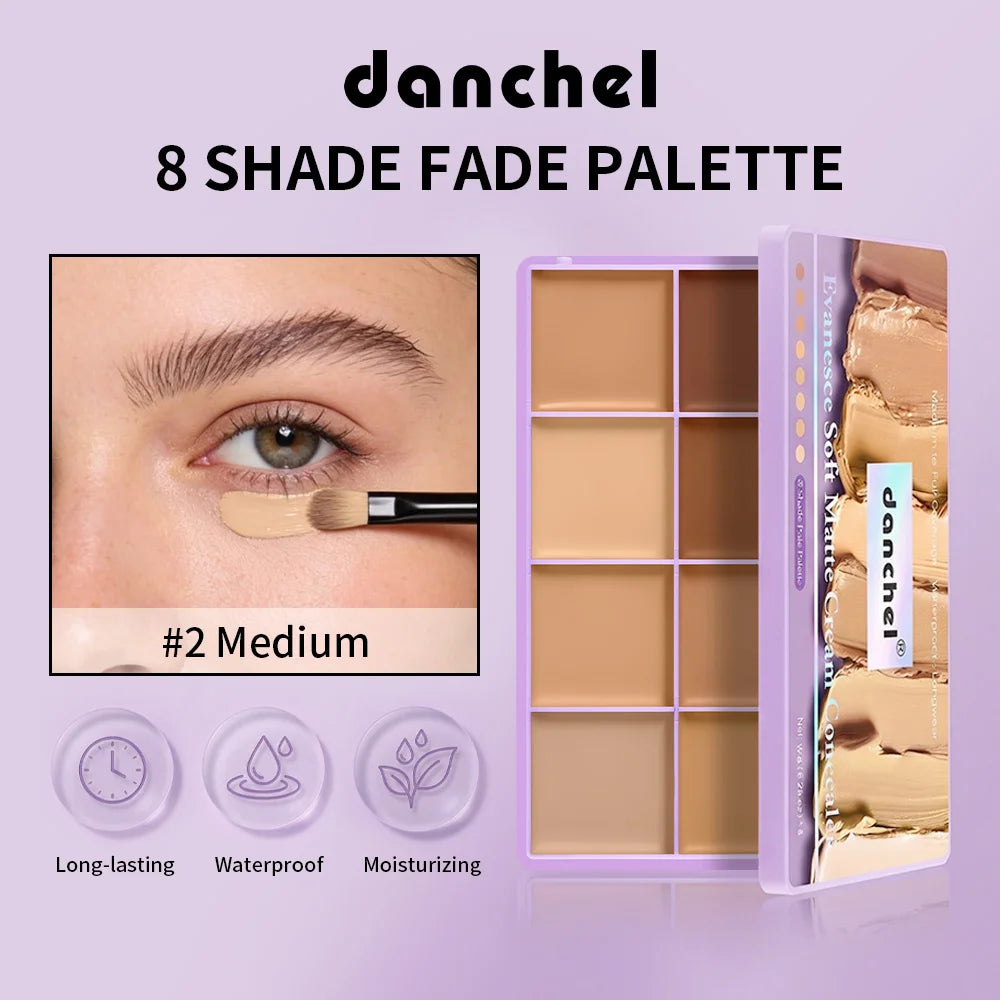 8-Shade Full Coverage Cream Concealer Palette Waterproof Makeup - 2