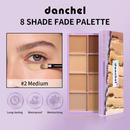 8-Shade Full Coverage Cream Concealer Palette Waterproof Makeup