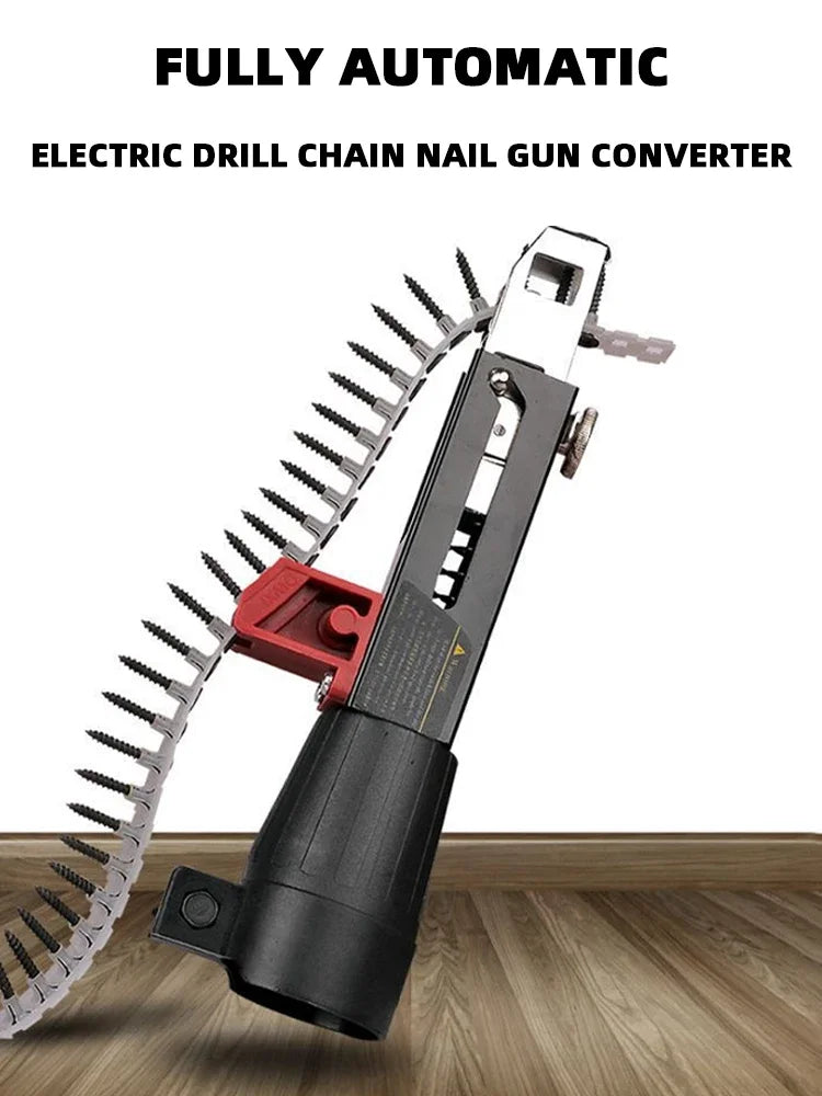 Automatic Chain Screw Gun Attachment for Electric Drills & Woodworking - 7
