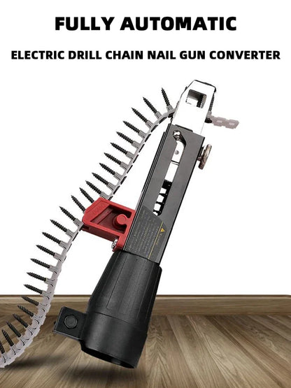 Automatic Chain Screw Gun Attachment for Electric Drills & Woodworking