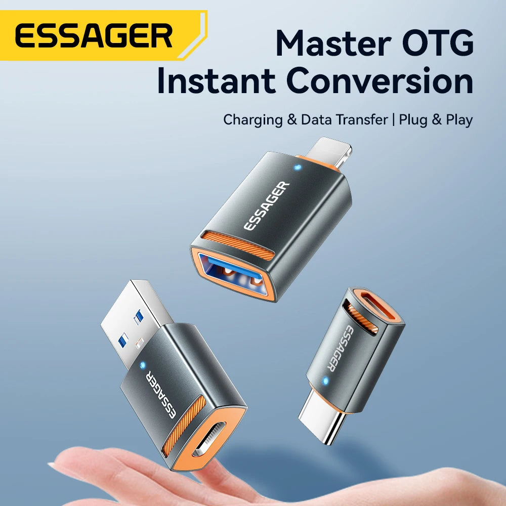 Universal USB 3.0 OTG Adapter Type-C Micro & Lightning Converter - 2