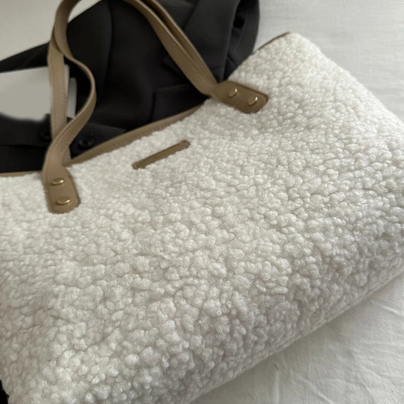 Luxury Lamb Wool Tote Bag