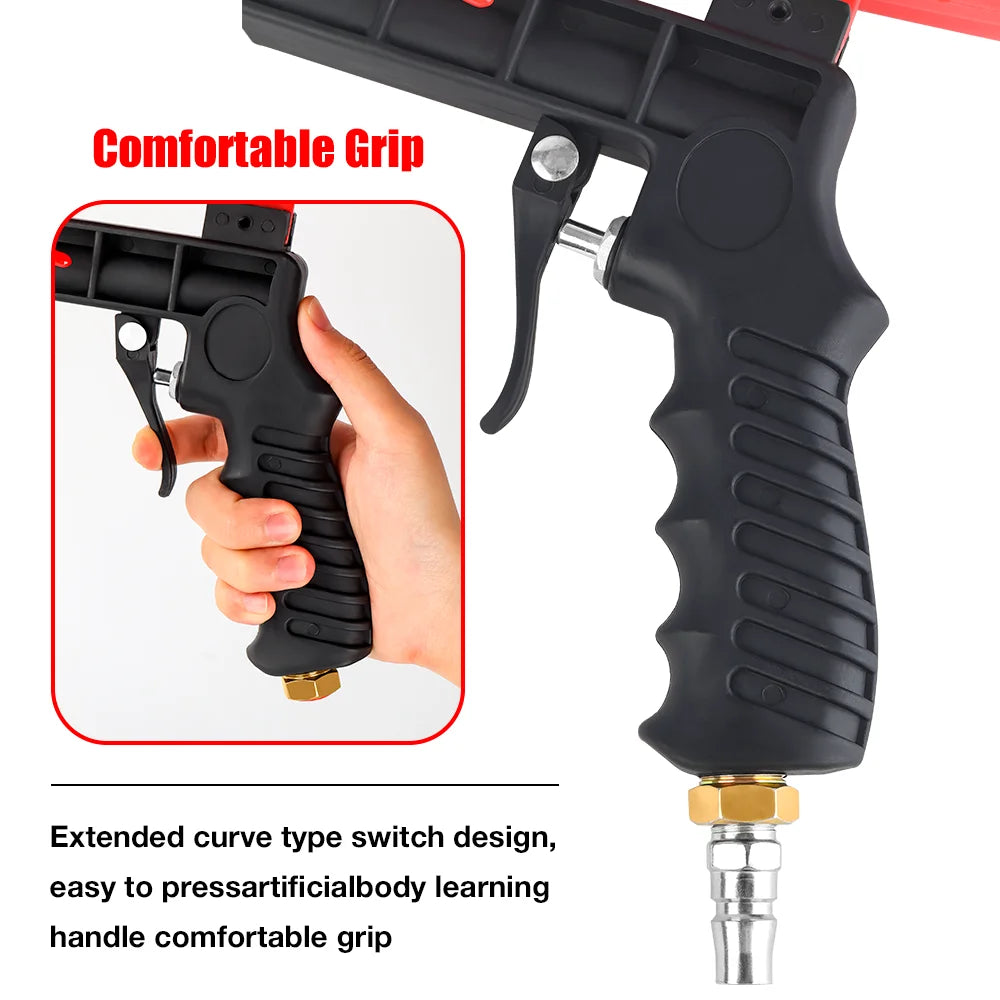 Portable Pneumatic Sandblasting Gun - G...ng Gun - Gravity Feed Sandblaster for Rust and Paint Removal - 10