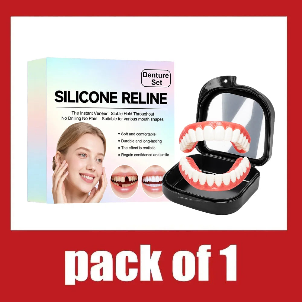 Natural Fit Silicone Dentures - Instant Cosmetic Smile & Oral Comfort