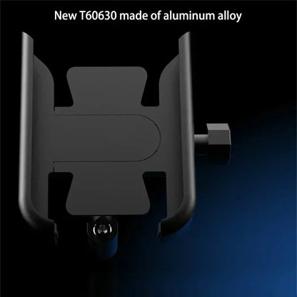 Heavy-Duty Aluminum Motorcycle & Bicycle Phone Mount - Secure GPS Holder