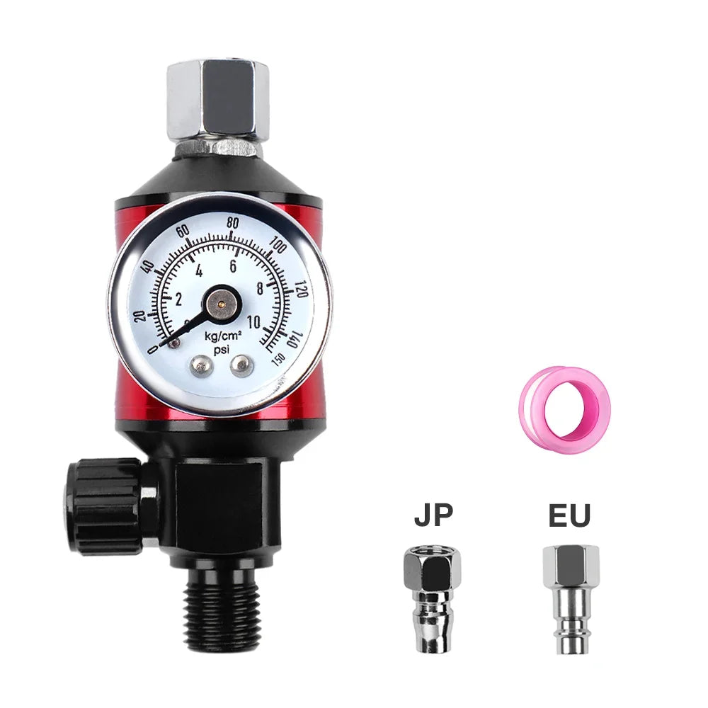 Spray Gun Air Pressure Regulator & Oil-Water Separator Filter Gauge - 150 PSI - 7