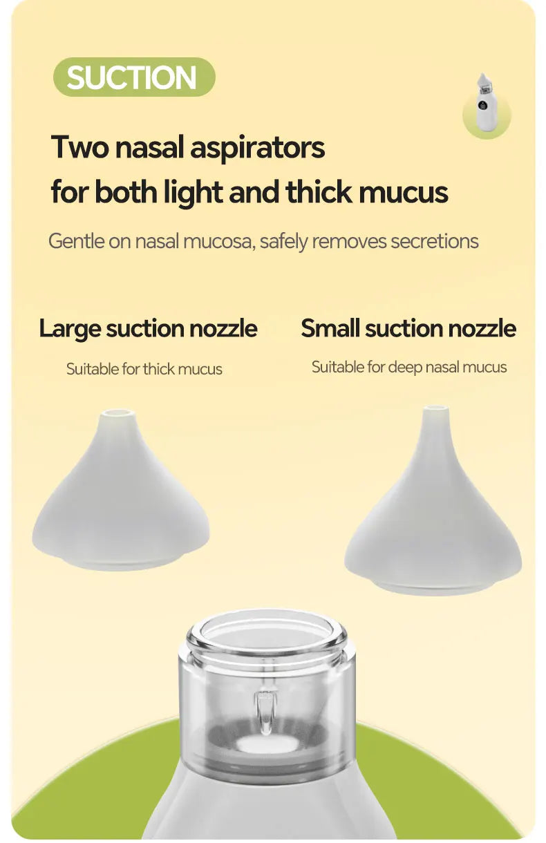 Electric Baby Nasal Aspirator - Rechargeable Nose Cleaner for Congestion Relief