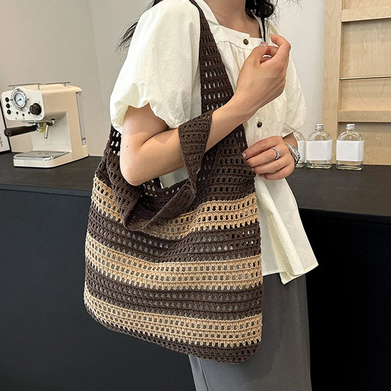 Luxury Aesthetic Knitted Tote
