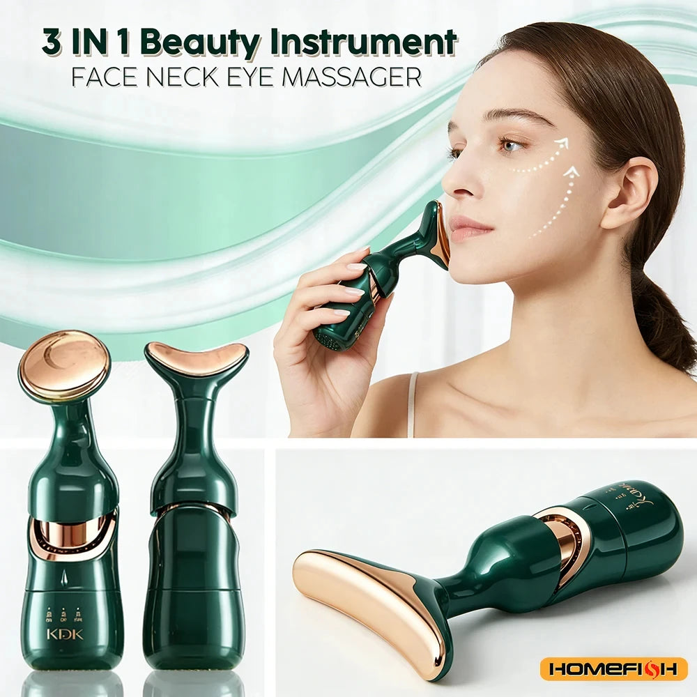 3-in-1 Facial Sculpting Device - Sonic Vibration Neck & Face Lift - 2
