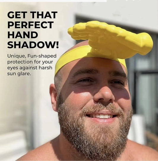 Funny 3D Palm Hand Sun Visor Hat - Novelty Outdoor Sun Shield for Sports Fans