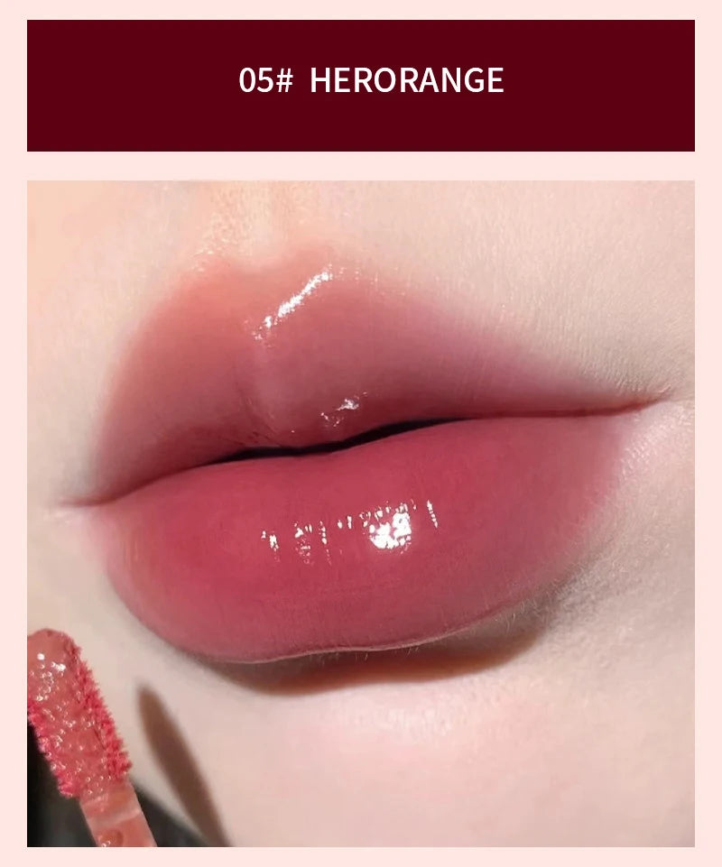 Glass-Like Lip Lacquer - Mirror Shine Hydrating Long-Lasting Lipstick - 20