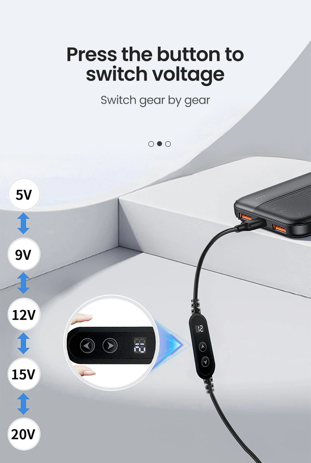 USB-C to DC Fast Charging Power Boost Cable - 5V/9V/12V/15V/20V Adapter - 26
