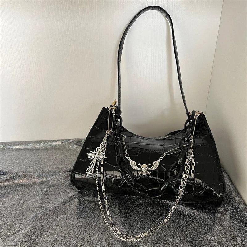 Luxury Gothic Punk Underarm Bag