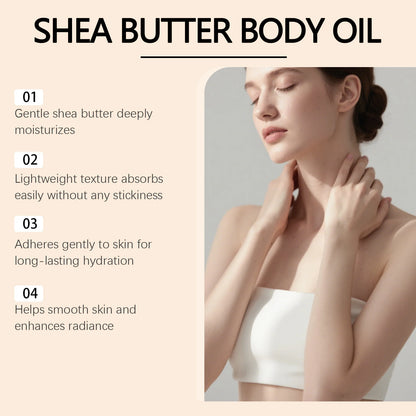 Shea Butter Body Oil for Deep Hydration & Dry Skin Repair