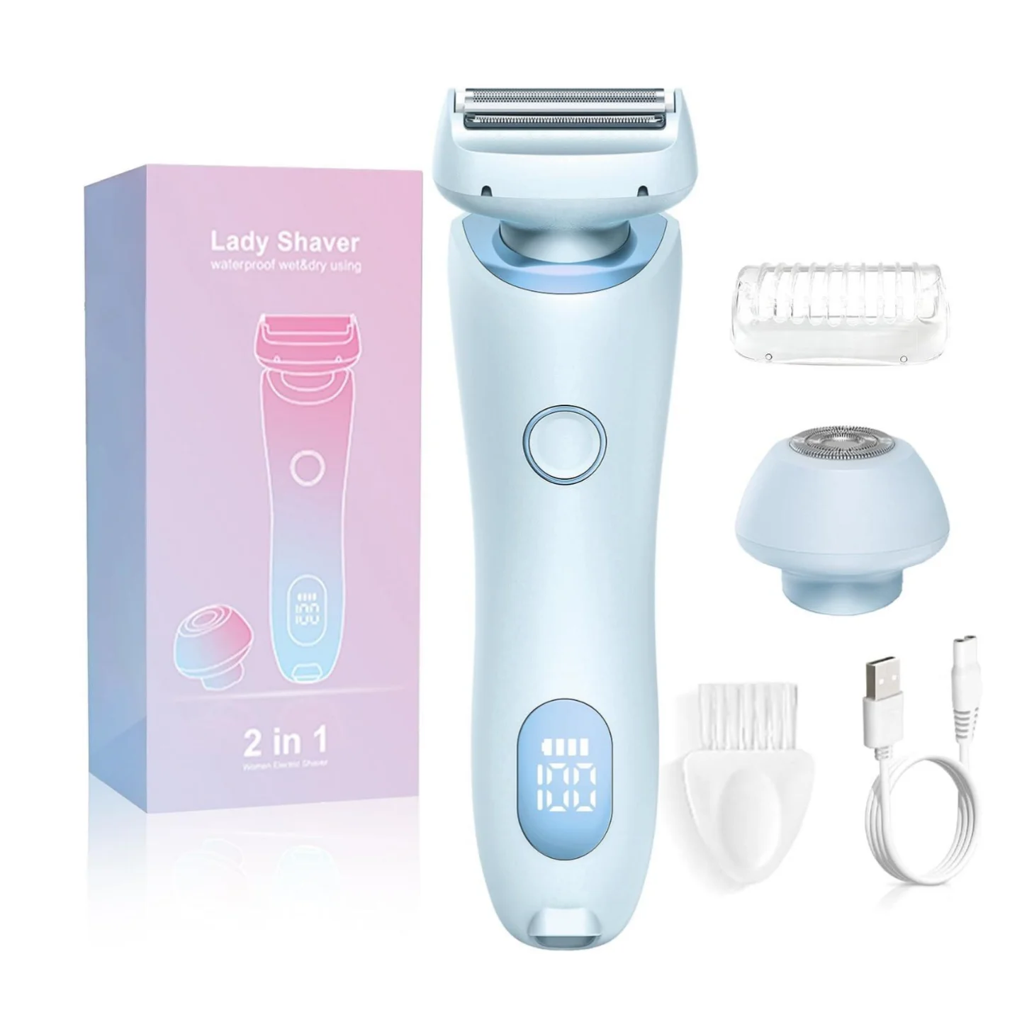 2-in-1 Women’s Electric Shaver & Painless Body Hair Remover - 20
