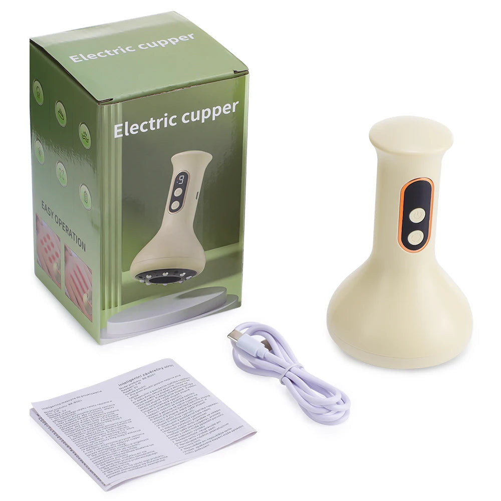 Electric Cupping & Gua Sha Massager - Adjustable Heat & Suction Therapy Device