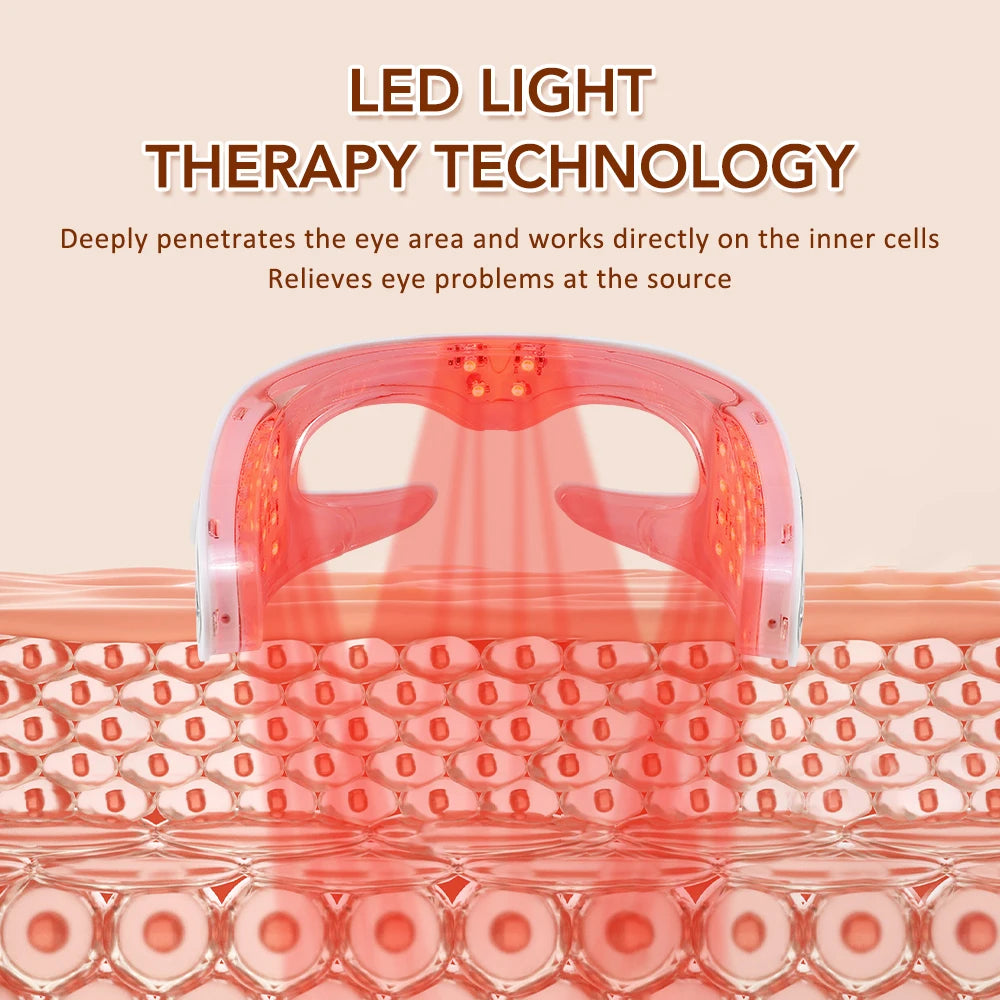 3D LED Red Light Eye Massager with Vibration for Dark Circles & Fatigue Relief - 9