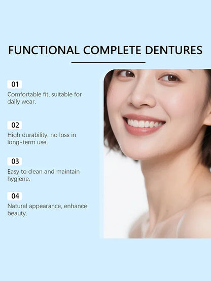 Instant Smile Cosmetic Dentures - Natural Looking Upper & Lower Teeth Veneers