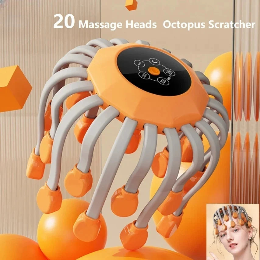 Electric Scalp Massager with Red Light & Vibration Therapy - 1