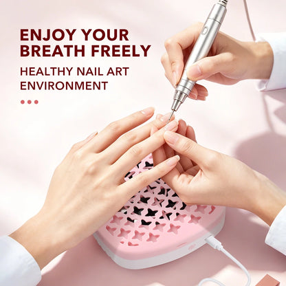 USB Nail Dust Collector with Washable Filter for Professional Manicure & Salon Use