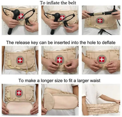 Adjustable Lumbar Support Belt with Air Traction for Back Pain Relief
