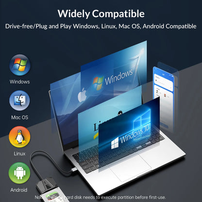 USB 3.0 to SATA Adapter for 2.5" SSD/HDD with Protective Silicone Case