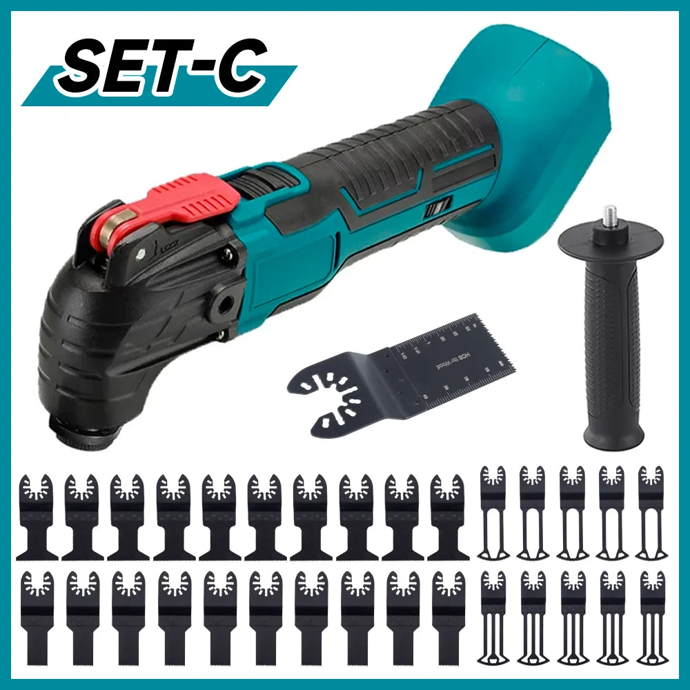 6-Speed Cordless Oscillating Multi-Tool Compatible with Makita 18V Battery - 22
