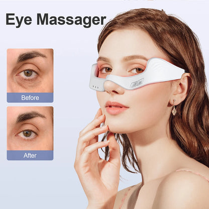 Electric EMS Red Light Eye Massager for Fatigue & Wrinkles