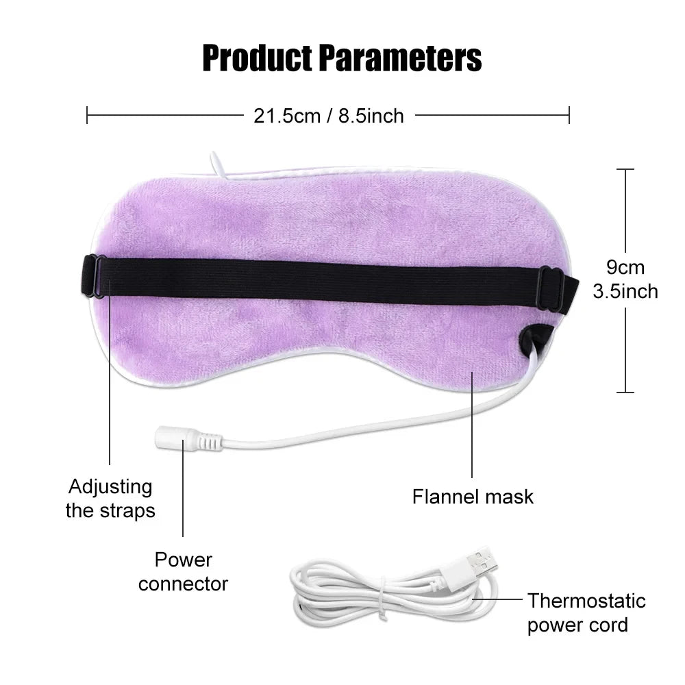 USB Heated Eye Mask for Dry Eyes, Sleep & Puffiness Relief - 13