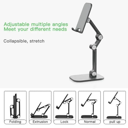 Adjustable Foldable Desk Phone & Tablet Stand - Universal Mount