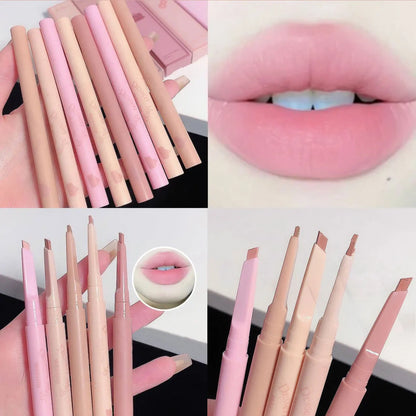Waterproof Matte Lip Liner Pencil - Long-Lasting Automatic Shaping Pen