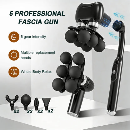 Deep Tissue Muscle Massage Gun with Detachable Handle