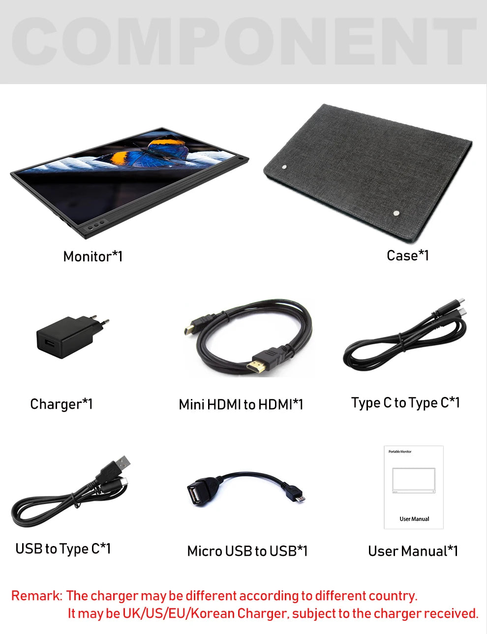 15.6" Portable Monitor 1080P IPS Full HD Laptop & Phone Second Screen