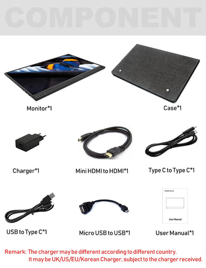 15.6" Portable Monitor 1080P IPS Full HD Laptop & Phone Second Screen