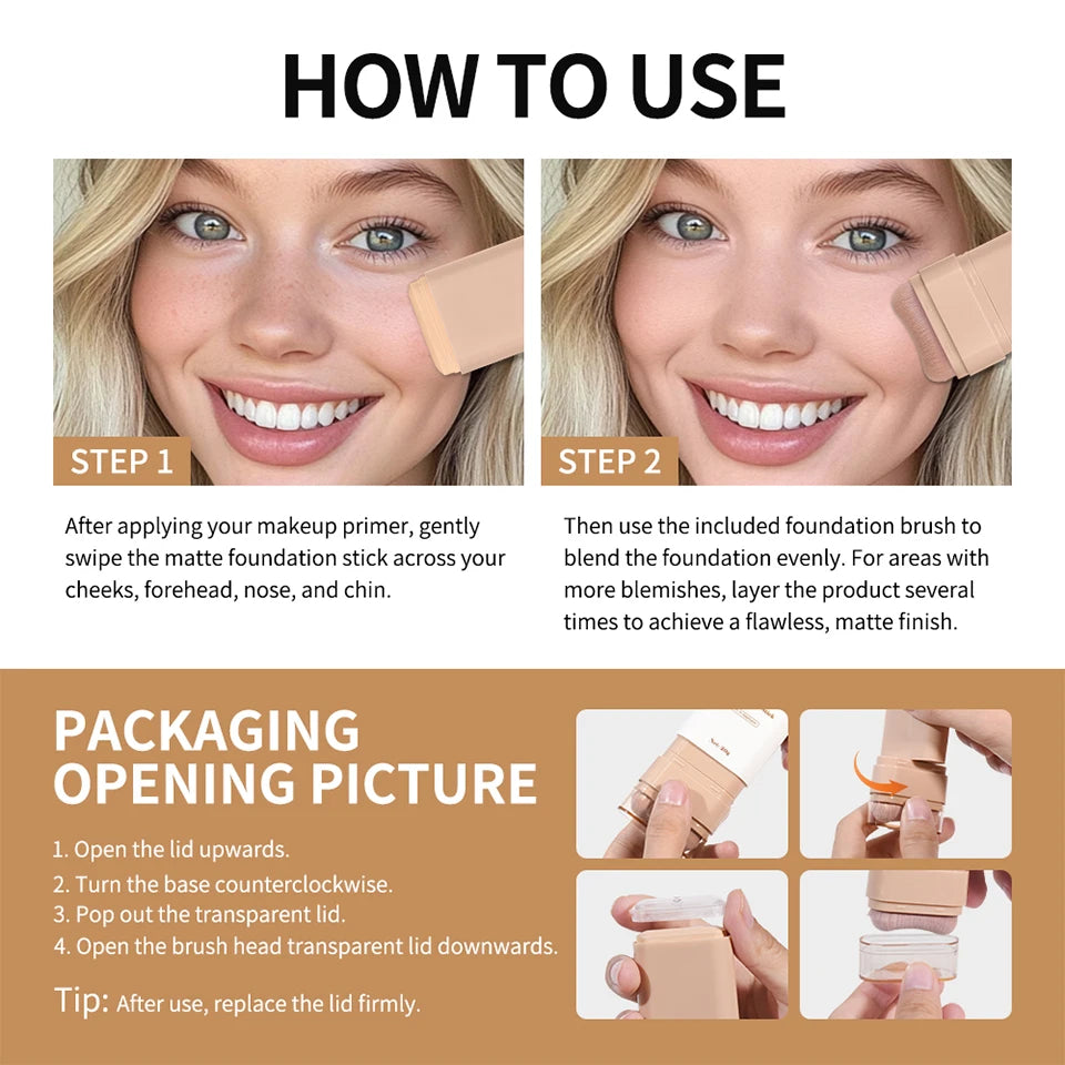 Serum Boosted Skin Tint Foundation Stick - Hydrating & Waterproof