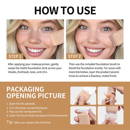 Serum Boosted Skin Tint Foundation Stick - Hydrating & Waterproof