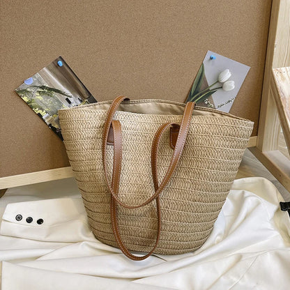 Luxury Bohemian Straw Tote