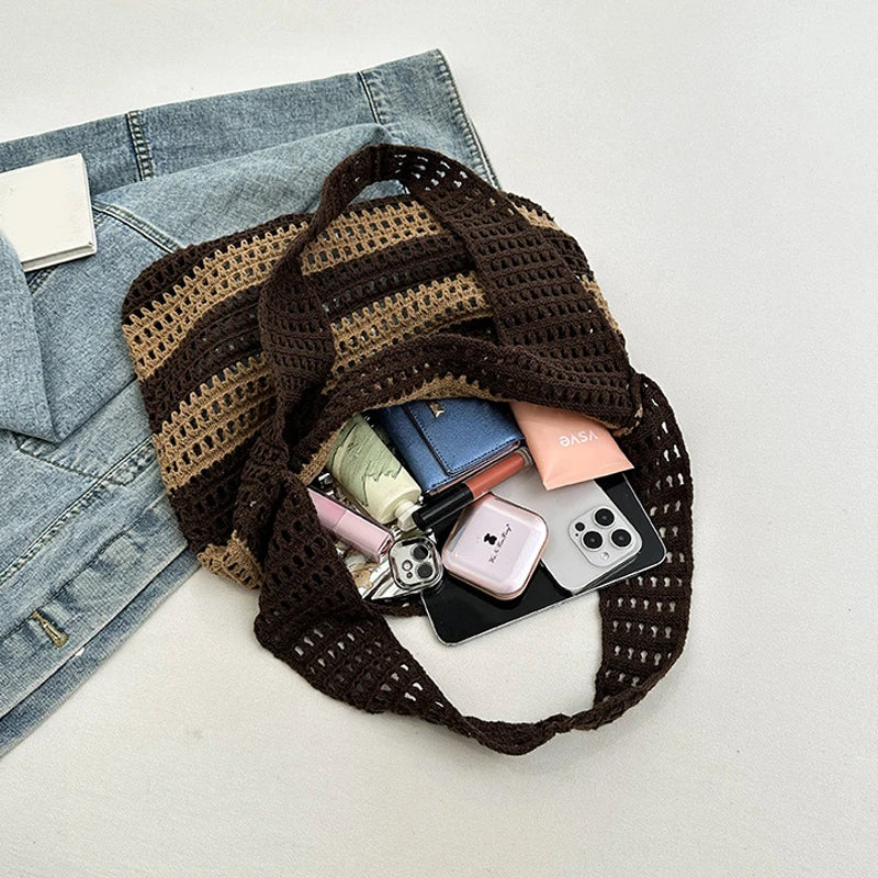 Luxury Aesthetic Knitted Tote