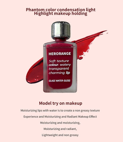 Glass-Like Lip Lacquer - Mirror Shine Hydrating Long-Lasting Lipstick