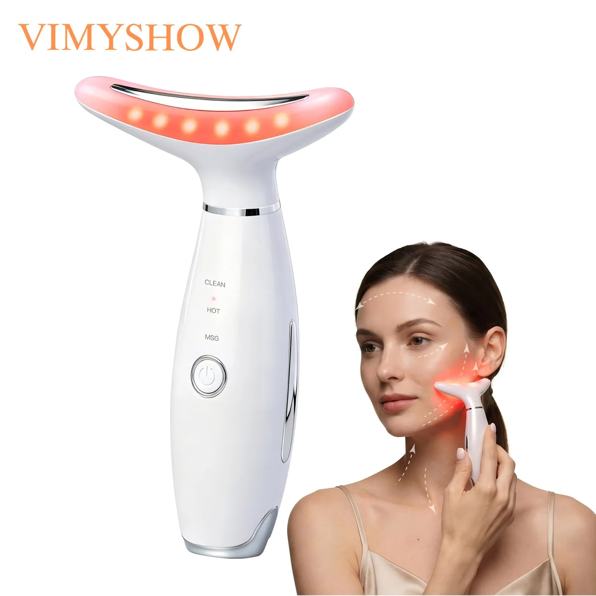 3-in-1 LED Facial & Neck Sculpting Massager – Anti-Aging Skin Toning Device