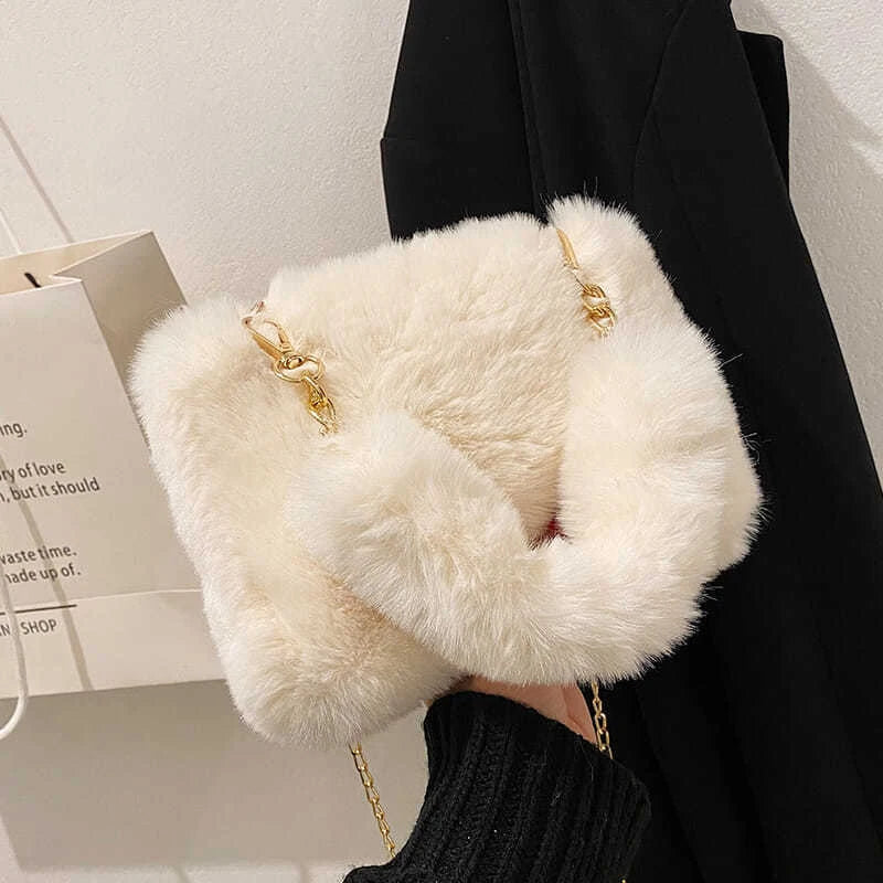 Luxury Plush Chain Crossbody