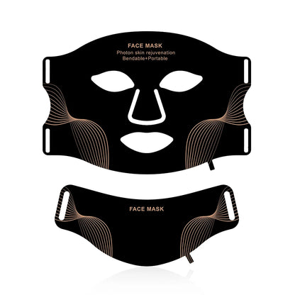 Wireless 7-Color LED Light Therapy Silicone Face & Neck Mask