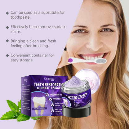Purple Teeth Whitening Powder - Deep Stain Removal & Enamel Repair Formula