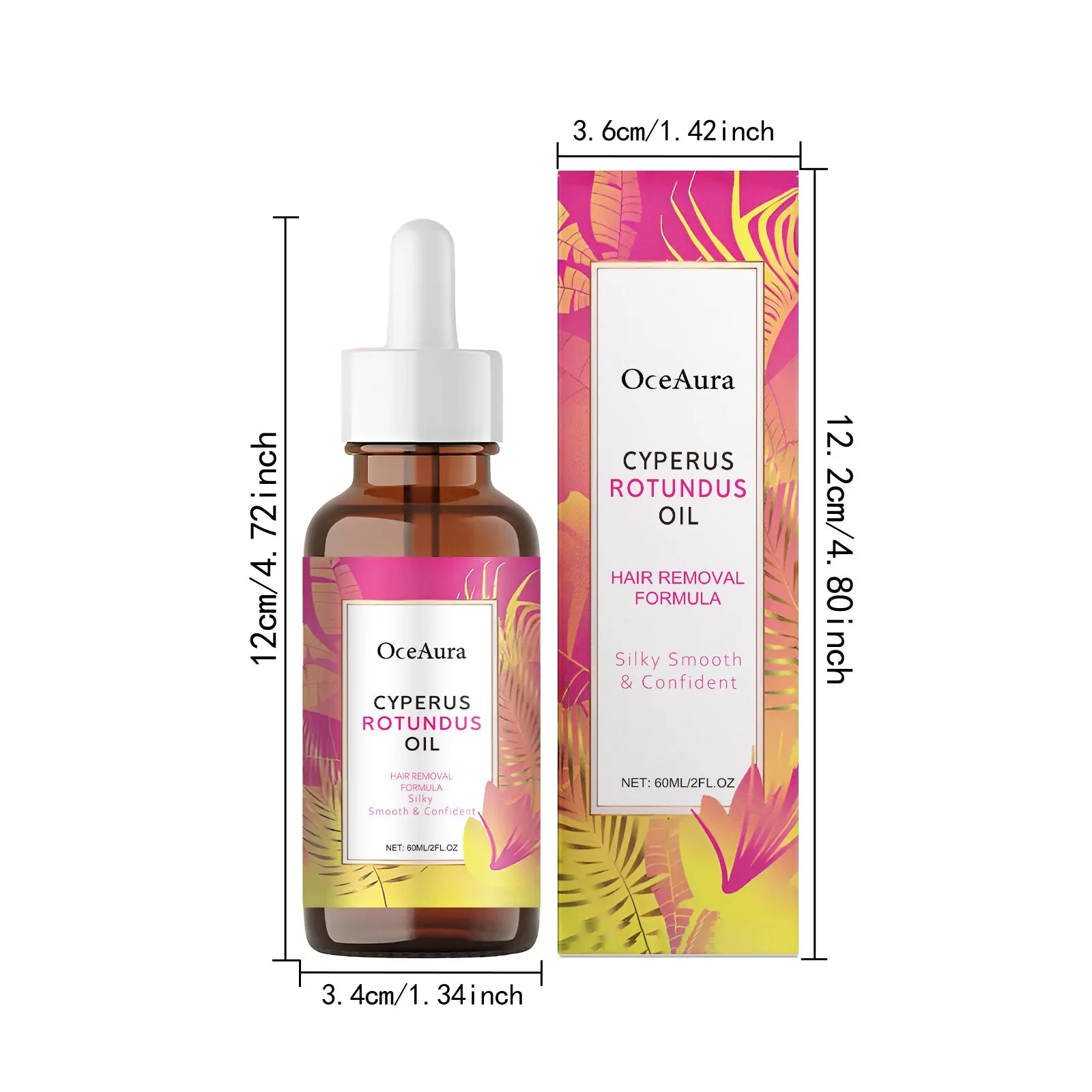 Gentle Body Hair Removal Cream & Soothing Aftershave Oil Set - 7