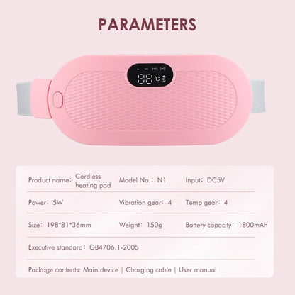 Electric Menstrual Cramp Relief Heating Pad Waist Belt